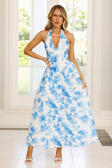 Emilienne Halter Maxi Dress Blue