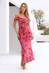 Mireille Off Shoulder Maxi Dress Pink