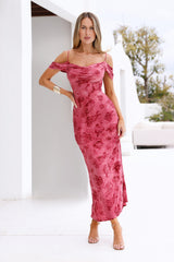 Mireille Off Shoulder Maxi Dress Pink