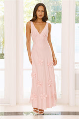 Juicy Floral Maxi Dress Pink
