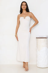 Simple Sunshine Strapless Maxi Dress Beige