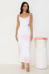 Unbothered Beauty Mesh Maxi Dress White