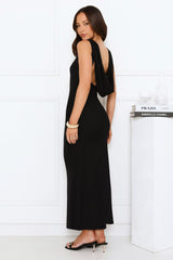 Dusk ‘Til Slay Mesh Maxi Dress Black