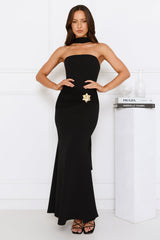 Silhouette Shine Strapless Maxi Dress Black
