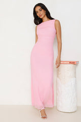 Secret Of The Sun Mesh Maxi Dress Pink