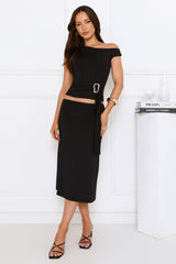 Starlit Muse Off The Shoulder Top Black