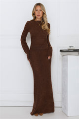 Understated It Girl Maxi Skirt Brown