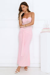 Can’t Get Enough Strapless Maxi Dress Pink
