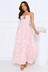 Diva Hour Strapless Maxi Dress Pink