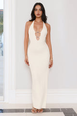 Pearl Dream Halter Maxi Dress Butter