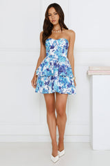 City Soirée Strapless Mini Dress Blue