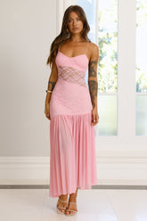 Cover Story Lace Maxi Dress Pink