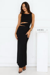 Mine To Show Mesh Maxi Dress Black