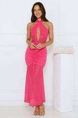Love All Day Halter Maxi Dress Pink