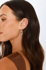 Radiant Rose Earrings Gold