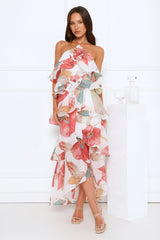 Spice Sands Halter Maxi Dress White