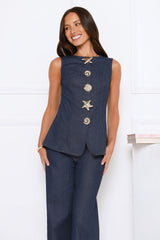Sea You By The Sea Denim Set Navy