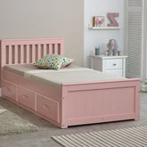 Mission pink Wooden Storage Bed Frame – 3ft Single