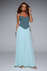 Sleek Society Maxi Dress Teal