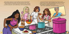 Barbie And Teresea: Recipe For Friendship Paperback Book & 2 Sticker Sheets, Spanish-Language