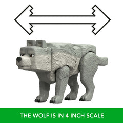 Minecraft Dennis The Wolf Action Figure & Accessories, 3.25-Inch Toy Set Inspired By A Minecraft Movie