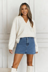 Winter Kiss Knitted Jumper Beige