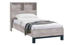 Bali Bookcase Bed Grey Oak