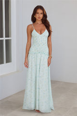 Among the Flowers Maxi Dress Blue