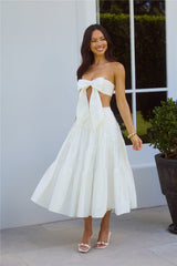 Santorini Sunset Midi Skirt White