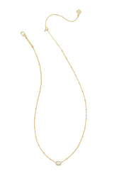 Mini Elisa Gold Satellite Short Pendant Necklace Ivory Mother Of Pearl