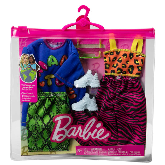 Barbie Clothes, Vibrant Fashion And Accessory 2-Pack For Barbie Dolls