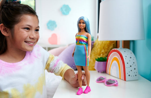 Barbie Fashionistas 65Eanniversaire Poupée218, Cheveux Bleus
