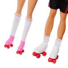 Barbie Fashionistas 2 Doll & 6 Accessories Set, Roller-Skating Theme, 65th Anniversary