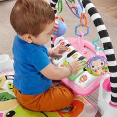 Fisher-Price Baby Gimnasio para Bebés Piano Pataditas Musicales Brilla y Crece Rosa