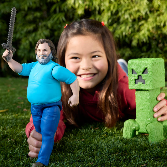 Minecraft Steve Large-Scale Action Figure, 12-inch Character Collectible inspired By The Movie