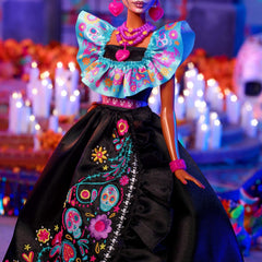 Barbie Signature Día De Muertos 2024 Collectible Doll in Ruffled Black Gown