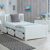 Mission White Wooden Storage Bed Frame – 3ft Single