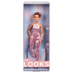 Barbie Looks No. 22 Collectible Doll With Pixie Cut And Sequined Y2K Jumpsuit