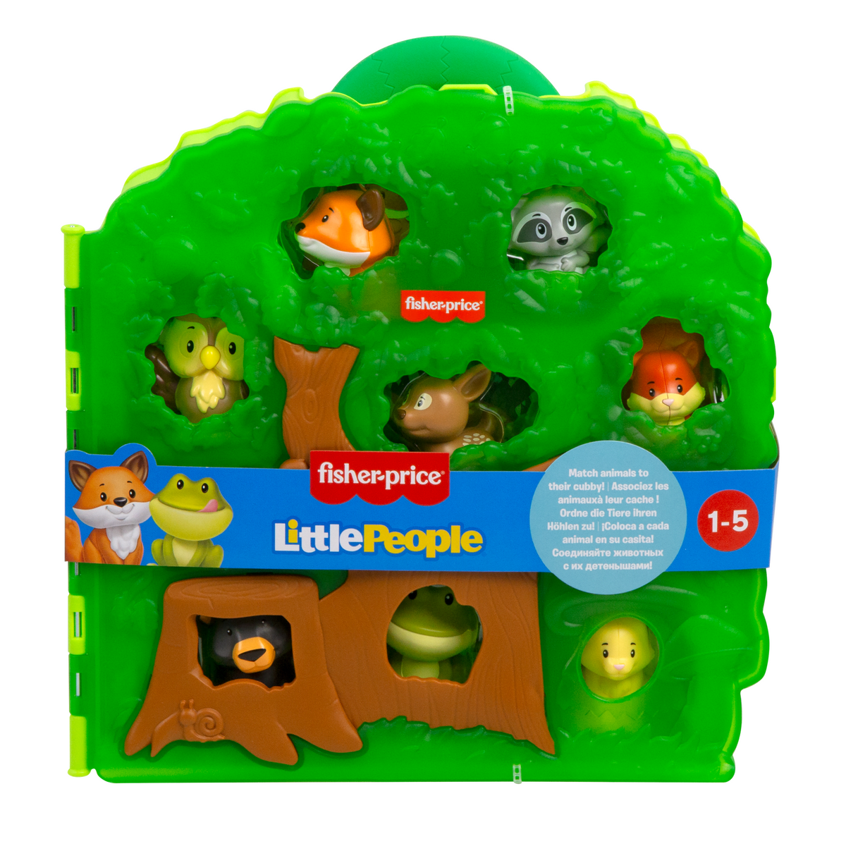 Fisher-Price Little People Forest Friends Carry Case Toddler Playset With Figures, 9 Pieces