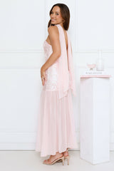 Sophisticated Night Strapless Maxi Dress Pink