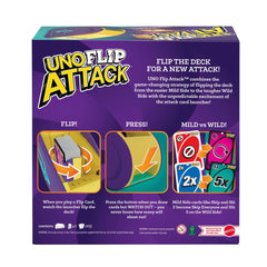 UNO Flip Attack Card Game For Family Nights, Game Nights, Travel, Camping & Parties