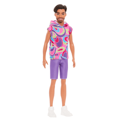 Barbie Fashionistas Ken Doll #227, Brunette Fashion Doll With Totally Hair-inspired Look, 65Th Anniversary