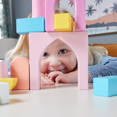 Fisher-Price Coffret Château de Blocs en Bois, 28Éléments en Bois