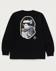 MOON APE HEAD OLD PHOTO L/S TEE MENS