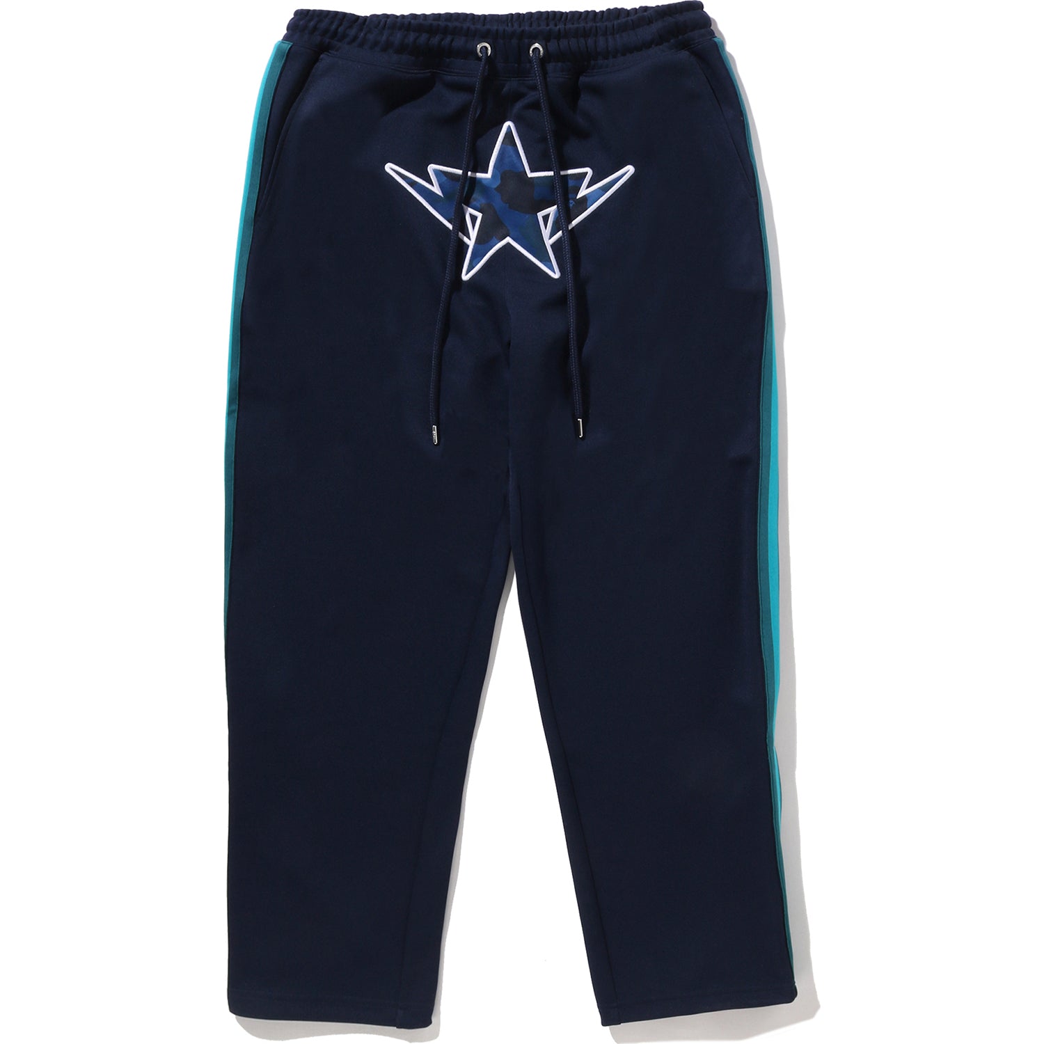 BAPE X JUST DON COLOR CAMO STA RELAXED FIT TRACK PANTS MENS