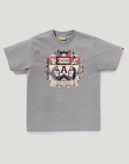 BAPE CHECK UNIVERSITY EMBLEM TEE MENS