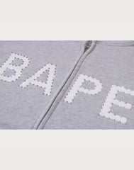 HEAVY WASHED RHINESTONE SLEEVELESS RELAXED FIT ZIP HOODIE MENS