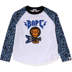 WILD LEOPARD PATTERN BABY MILO RAGLAN LS TEE KIDS