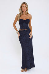 Warm As Honey Strapless Top Navy