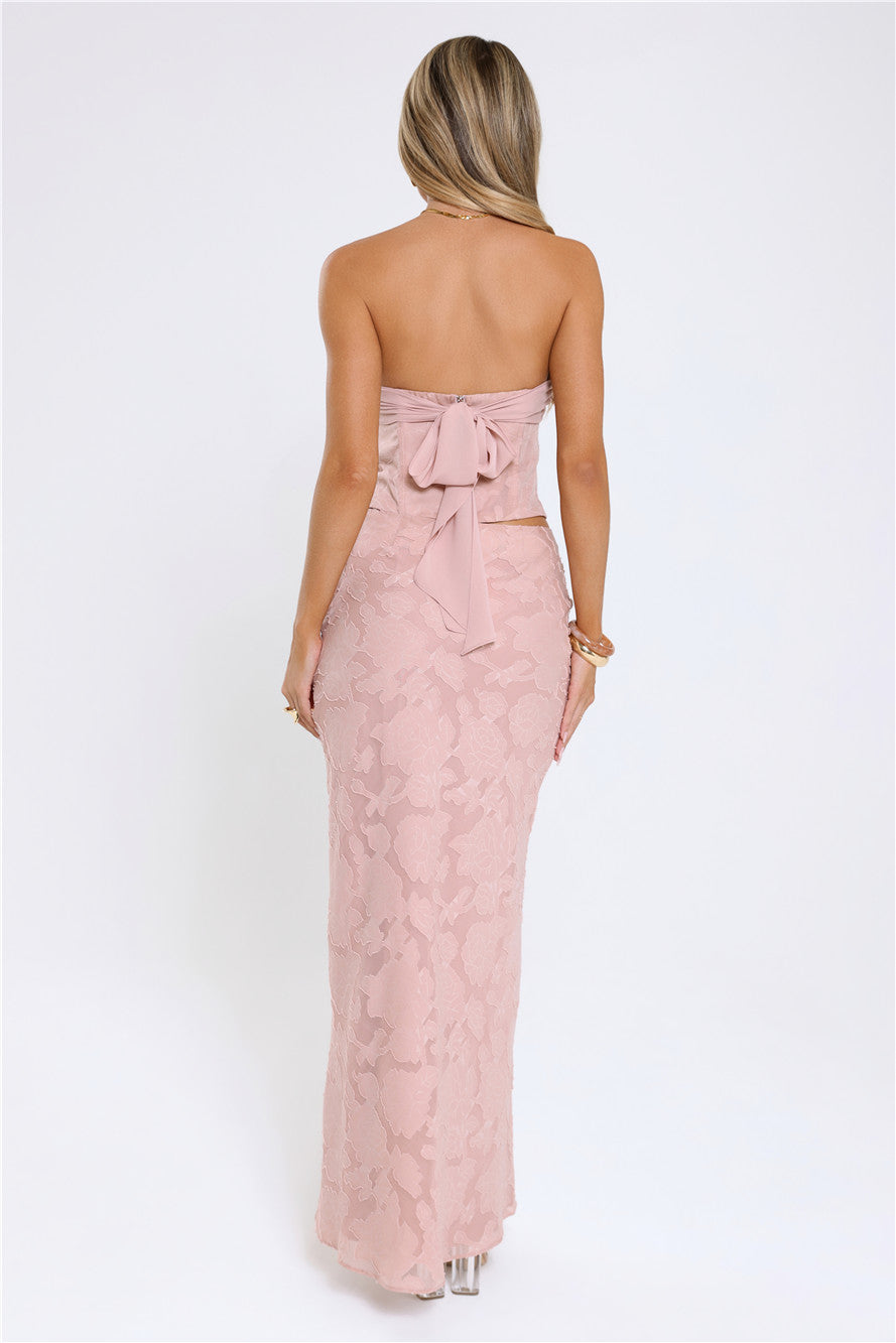 Warm As Honey Strapless Top Pink